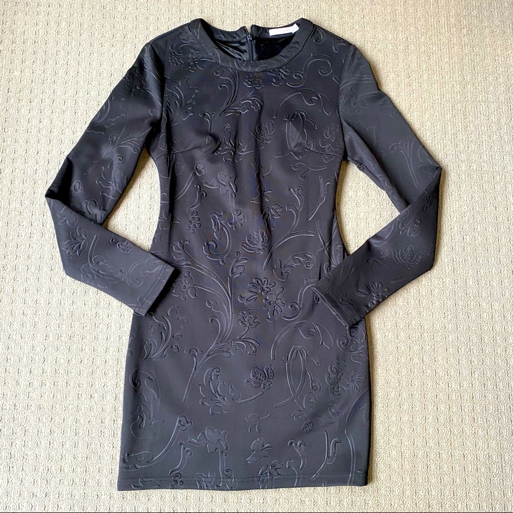 ⛔️Mossman black Long sleeve embossed dress AU8 - Picture 3 of 12